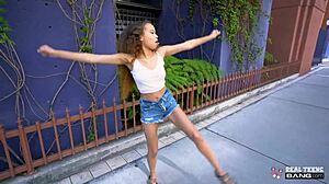 Real Teen 18+ Beautiful Ebony Cecilia Lion Gets Fucked In Doggystyle And Cowgirl