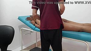 young masseuse gives a great massage with unexpected ending