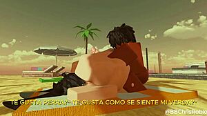 Black bull fucking femboy bunny in roblox spanish sub!