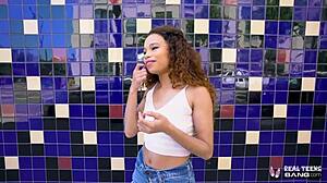 Real Teen 18+ Beautiful Ebony Cecilia Lion Gets Fucked In Doggystyle And Cowgirl