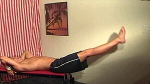 18 year old reese rideout strips naked during intense workout.