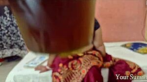 印度阿姨发情，让男孩操她