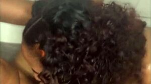 gagging on my neighbor's big dick in the shower