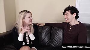 Office blonde babe stays overtime for some overdick 😏