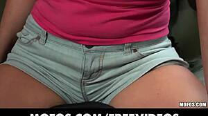 busty blonde flaunts big natural tits then fucks