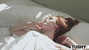 Tushy fiance begs for ass sharing by couple.