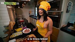 clara wellen, the famous brazilian influencer, gets caught opening the door naked to a delivery guy