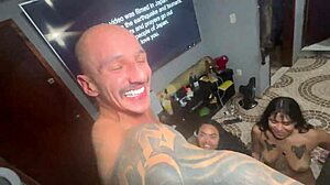 Minha mulher trouxe as amigas pra uma festinha e teve pau pra todas