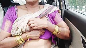 Big boobs aunty, are you fucking son in law on long drive?