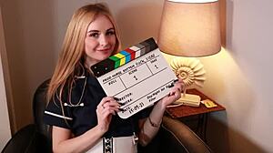 Hot British Phone Engineer Wanks Off Cock Over Her Uniform