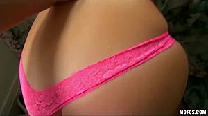 busty blonde flaunts big natural tits then fucks