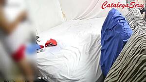 Backstage model with big ass poses naked in dresses then fucks photographer