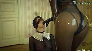 Petite Slave In Latex Pantyhose Gets Banged Hard.