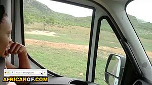 Gorgeous ebony girlfriend goes wild on safari date with american boyfriend
