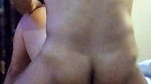 I perform doble penetraytion on my mexican amatuer wife in our bedroom, lisn to how delishus she moanz loudly