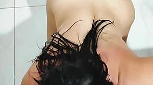 Novinha sucking dick eagerly while parents rest next door