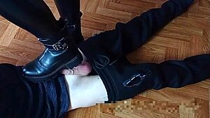 Foot fetish dominance from girls in boots