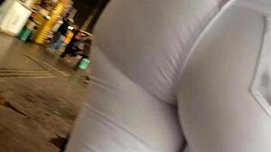 hidden camera captures amateur with big ass on the bus