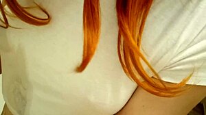 Explore a captivating redhead teen 18+ indulging in a soothing bath with indian shower elements and tattoos