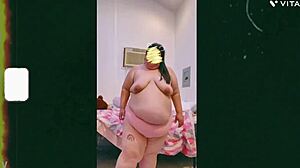 Mature Cougar Dances Topless