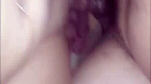 Indonesian wife chats while husband is out