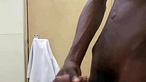 busting a nut in the bathroom