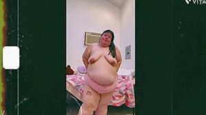 Mature Cougar Dances Topless