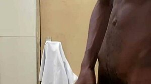 busting a nut in the bathroom