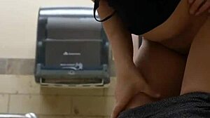 Leaky Pussy Gets Huge Restroom Creampie In Public!