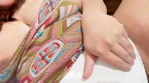 desi bhabhi at home, masturbating and fingering her hairy pussy like it's no big deal