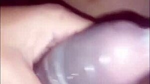 Indonesian wife chats while husband is out