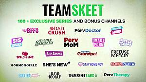 Chanel Camryn rides Elias Cash in taboo cowgirl spanking!