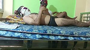 indian maid sibani is really enjoying herself with the house owner