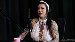 Lexi mallet in bora cast with bruna carlos, sheer red lingerie domination.