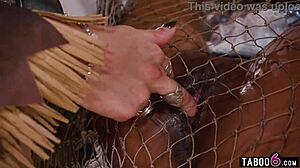 farm owner tag teamed in a threesome by two sexy shemales fucking hard