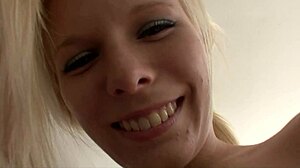 Master guides petite teen in full session