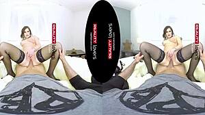 young tattoed german chubby with glasses rides in pov