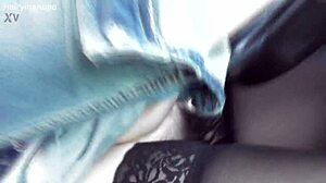 hairy mature in the car flashing her beaver outdoors