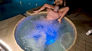 Hot tub sex with blonde cheating wife deliah grace?