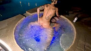 Hot tub sex with blonde cheating wife deliah grace?