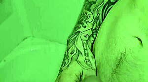 rubing my cock in and out of the shower