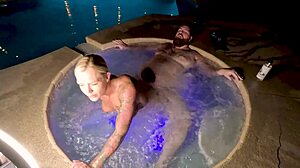 Hot tub sex with blonde cheating wife deliah grace?
