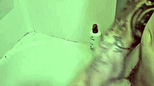 rubing my cock in and out of the shower