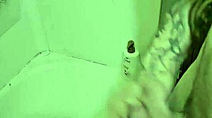 rubing my cock in and out of the shower