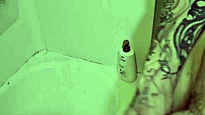 rubing my cock in and out of the shower