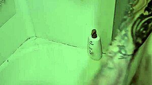 rubing my cock in and out of the shower