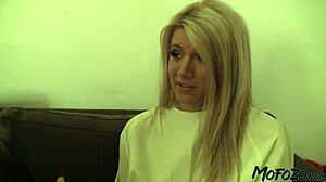 Blonde amateur discovers excitement in the glory hole encounter