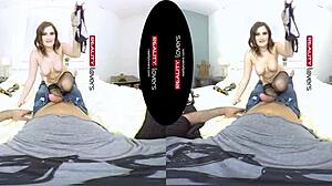 young tattoed german chubby with glasses rides in pov