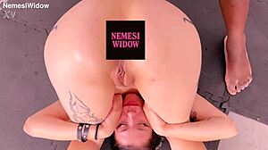 Nemesi Feels Intense Pleasure from Huge BBC Pounding Her Ass at the Gym