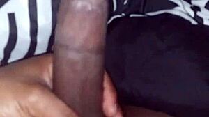 why stroke that big black monster cock in bed before sleep?